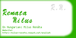 renata milus business card