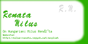renata milus business card